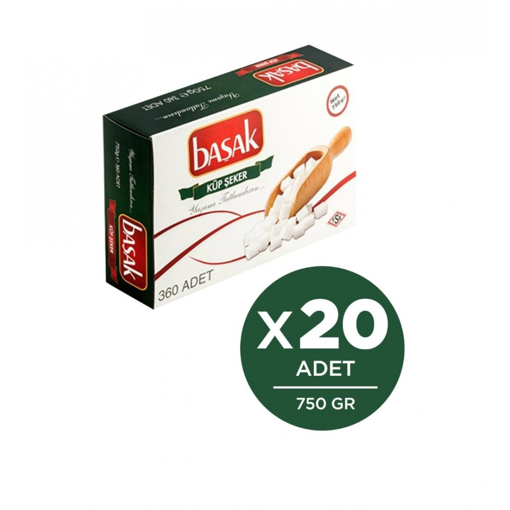 BAŞAK Küp Şeker 750 Gr 360 Lı X 20 Adet